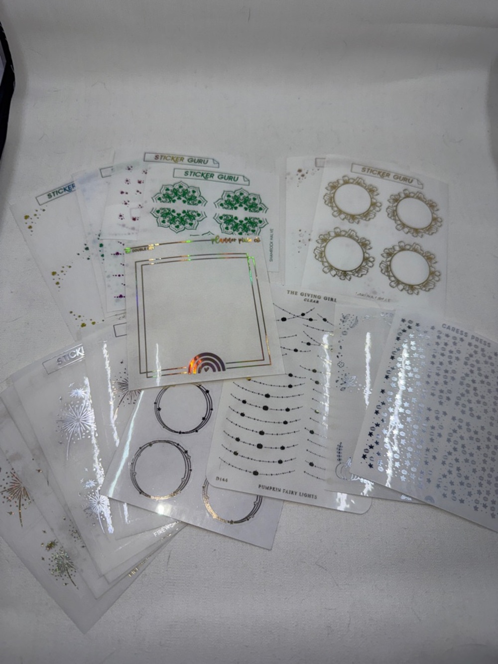 Destash Planner Stickers fall, Sakura, shamrocks, fireworks 16pcs